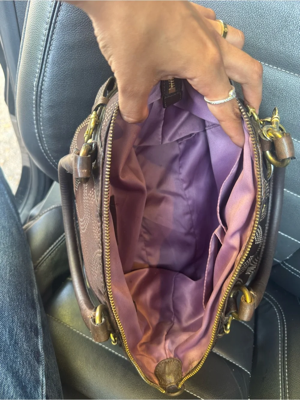 Coach Madison Op Art Satchel Brown Y2K Vintage